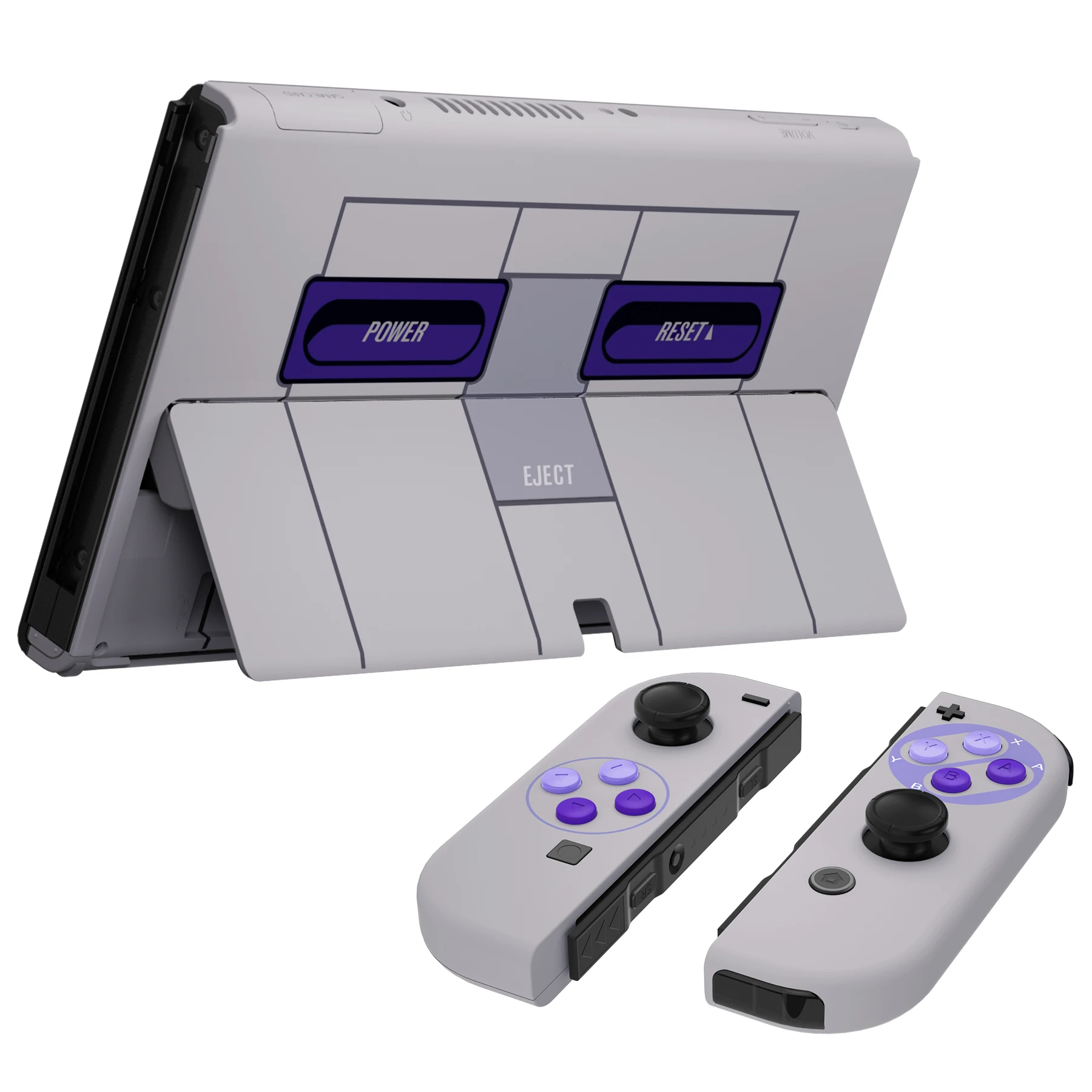 eXtremeRate Juego completo de carcasa para Nintendo Switch OLED - Estilo clásico SNES - imagen 5