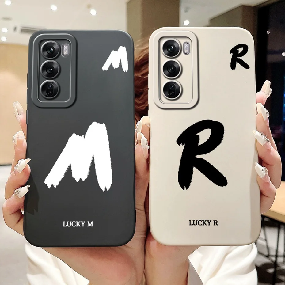 Nueva funda de teléfono con letras a la moda para OPPO Reno12 12Pro, funda de silicona suave a prueba de golpes para Oppo Reno12 Pro 5G Reno 12, fundas para parachoques