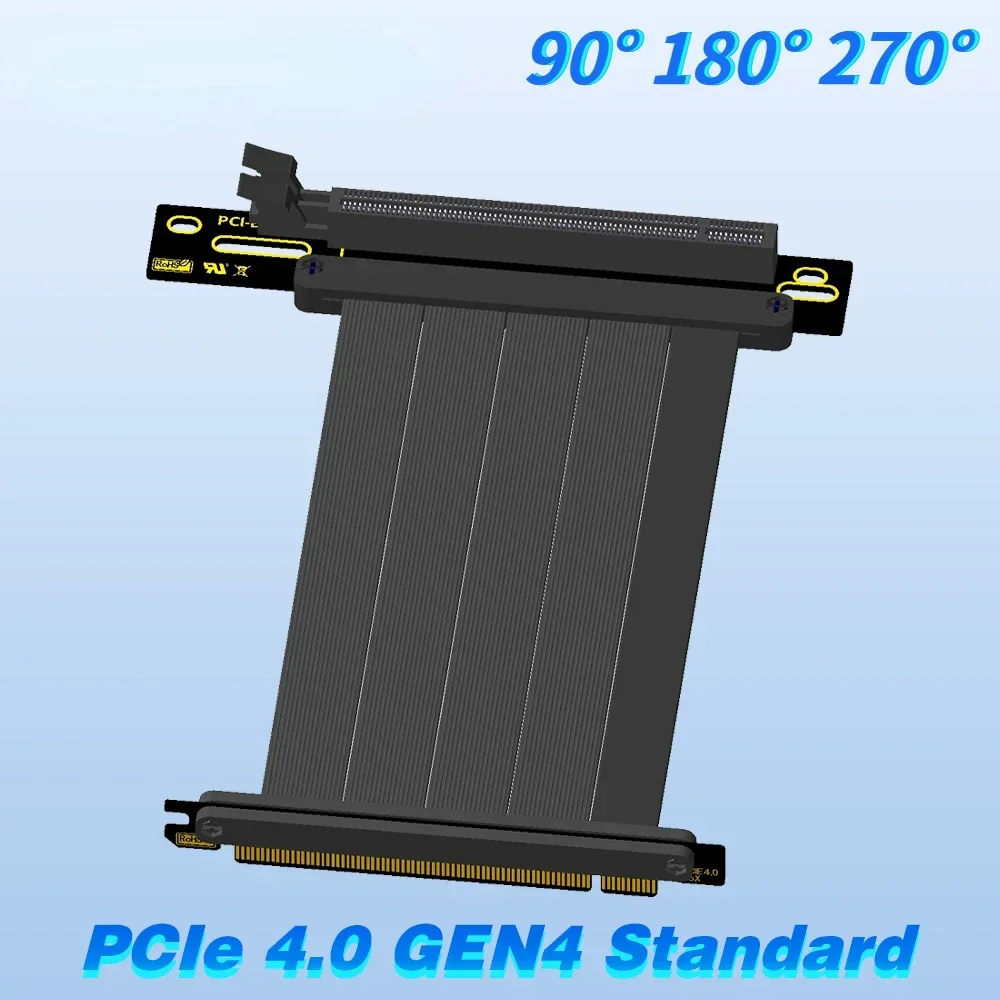 Alta velocidad 4,0 PCI-E 4,0 16X GEN4 Cable extensor de tarjeta gráfica Universal 16X tarjeta de vídeo chasis ATX Vertical RTX3090 RTX4090 GPU - imagen 2