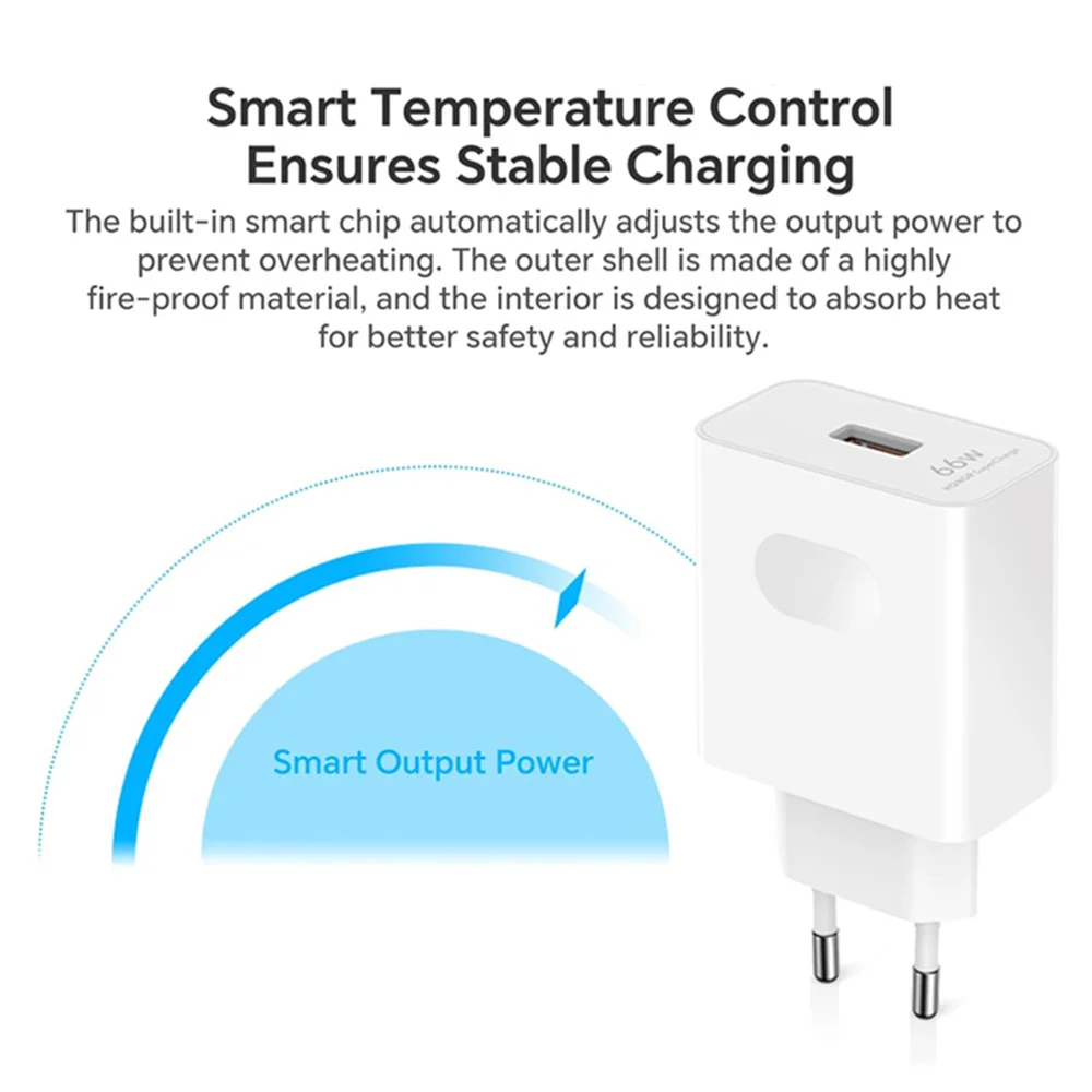 Cargador USB de 66W, carga rápida 3,0, enchufe UE/EE. UU., cargador de pared de viaje, Cable USB tipo C de 6A, adaptador de corriente de cargador de carga rápida portátil - imagen 3