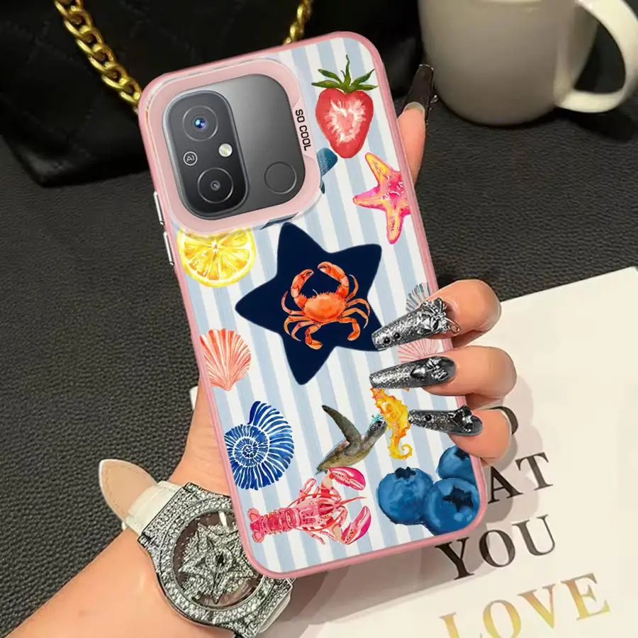 Funda trasera de teléfono para Xiaomi Redmi 9C 14C K60 13C 9T A1 A2 Plus A5 10C 12C Marinc Life cangrejos langostas geniales - imagen 4