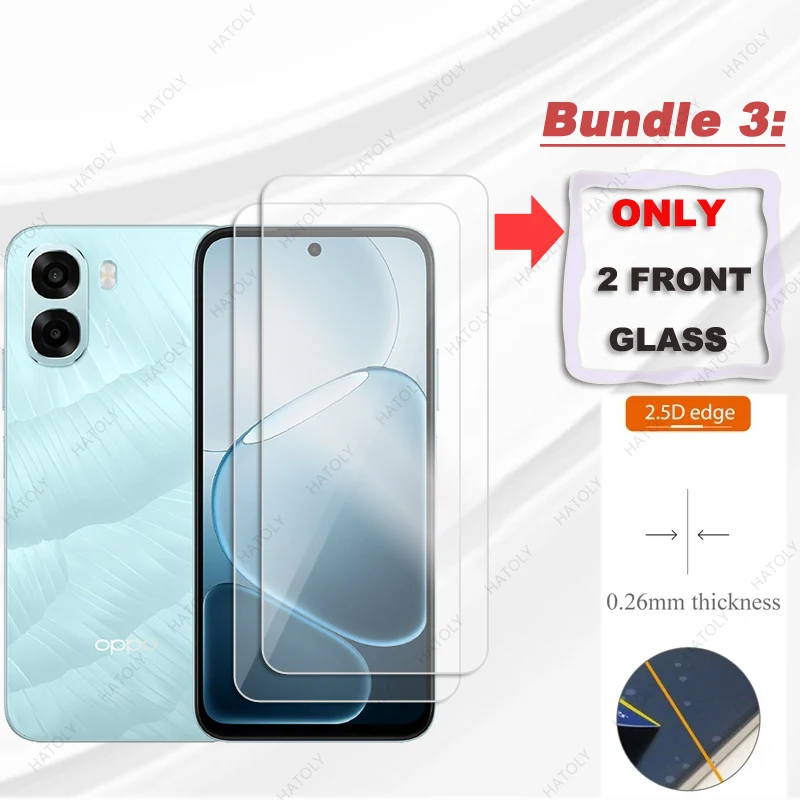 Para Oppo A6x 5G vidrio HD película protectora transparente para Oppo A6x 4G Protector de pantalla Protector de lente de cámara para Oppo A6x 5G película - imagen 4