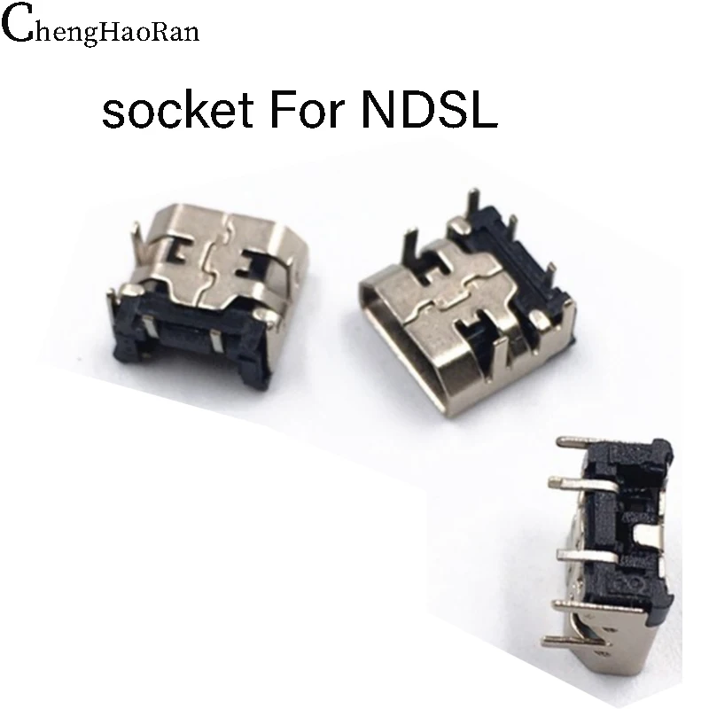 ChengHaoRan 2 piezas para consola Nintendo NDSL, interfaz de alimentación de carga, toma de corriente USB plateada - imagen 4
