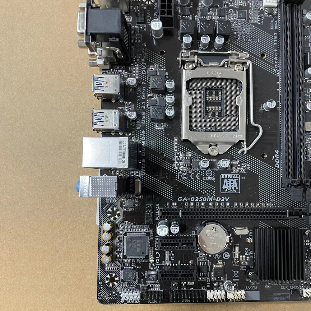 Placa base 1151pin DDR4 VGA+DVI-MicroATX 32G 6*SATA USB 3.1 USB 2.0 GA-B250M-D2V - imagen 2