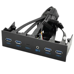 Panel frontal USB 3.0 y USB-C para bahía de 5,25 pulgadas