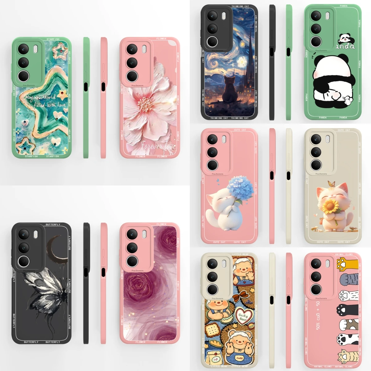 Para Realme C71 4G funda de teléfono creativa mariposa suave carcasa de teléfono de silicona líquida para RealmeC71 C 71 parachoques de protección de cámara