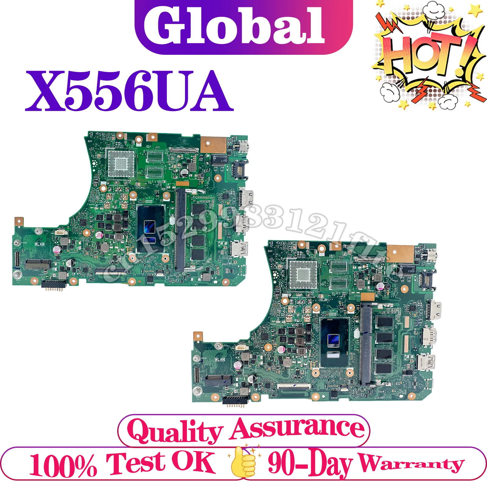 Placa base X556UA A556U X556U X556UF X556UV X556UAM X556UJ X556UAK para placa base de ordenador portátil ASUS i3 i5 i7 CPU DDR3L DDR4 4GB/8GB