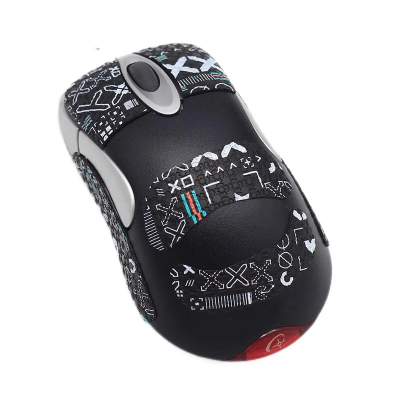 1 Juego de pegatinas antideslizantes para ratón, cinta antisudor antideslizante para ratón óptico Microsoft IntelliMouse IO1.1, textura exquisita - imagen 2