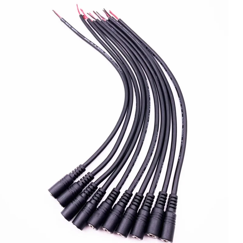 Cable de alimentación DYI 12V DC 55,21 macho y hembra 20AWG adaptador de conector DC Cable hembra