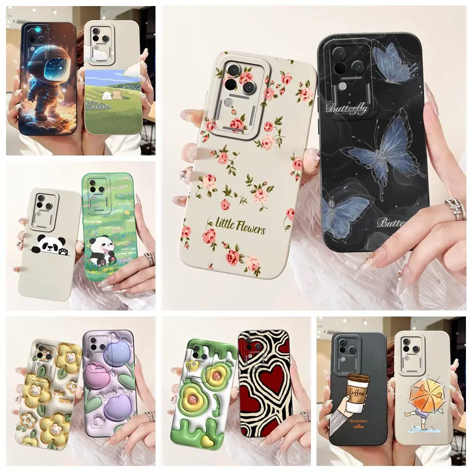 Para Vivo V30 funda VivoV30 Pro V2318 V2319 cubierta pintada de caramelo de lujo funda Phne de silicona suave para Vivo V30 Pro V 30 Fundas parachoques