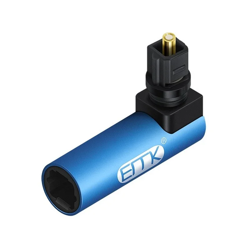 Cable Toslink Angular EMK – Connector 90° para Audio y TV - imagen 3