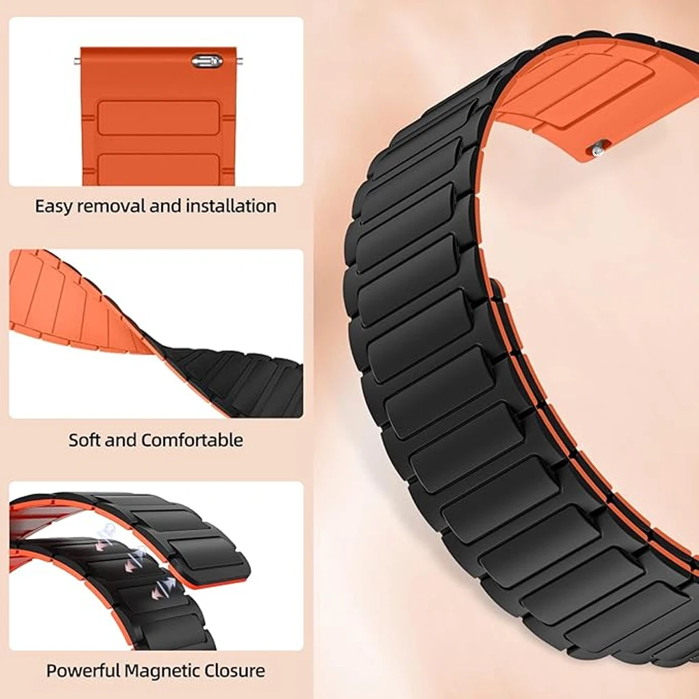 Correa magnética de 22mm para reloj Amazfit Xiaomi Color 2 S4 S1, Correa de silicona para Huawei Watch GT6/5/4/3Pro, Correa definitiva de 46mm - imagen 5