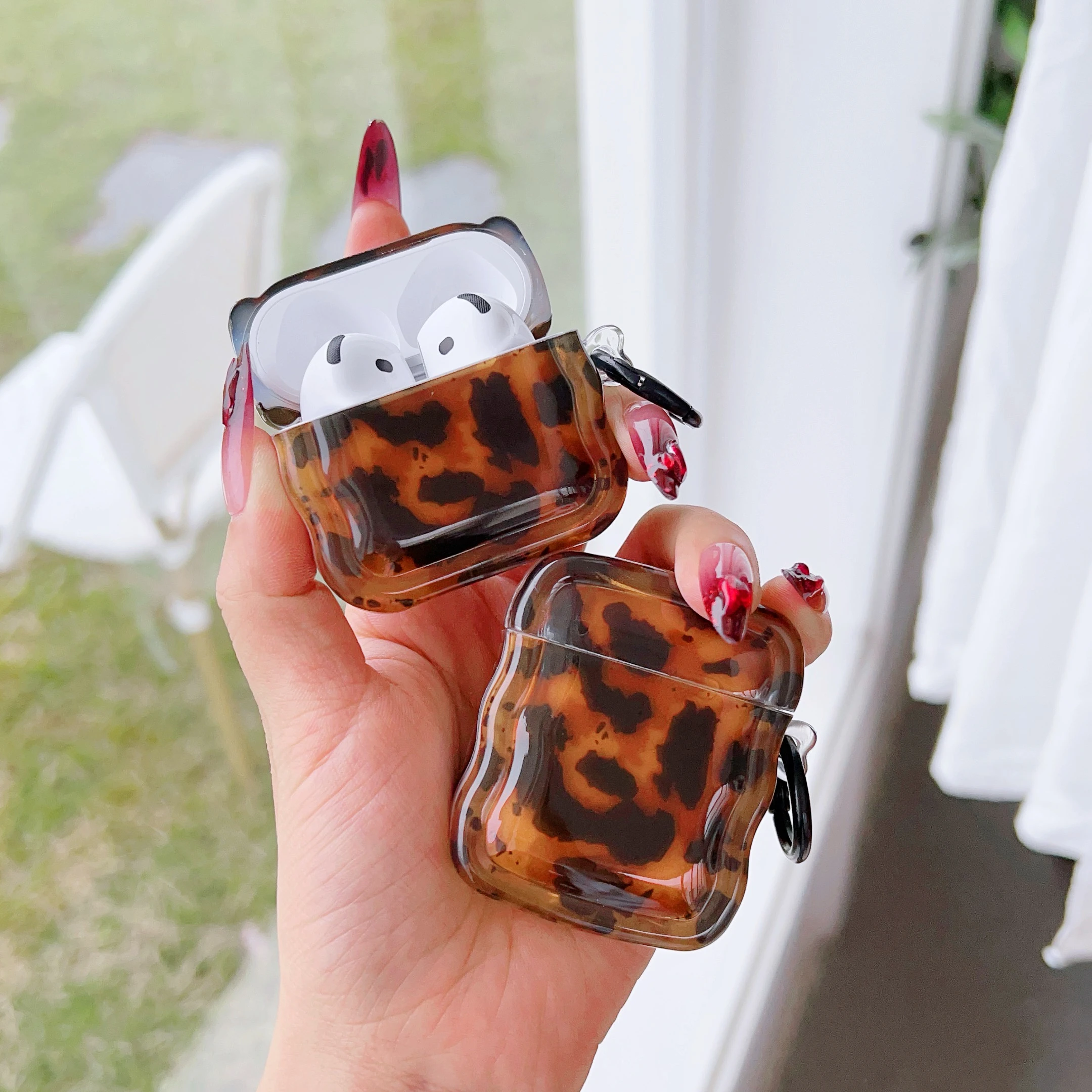 Funda brillante con diseño de ámbar marrón elegante para Apple AirPods 1, 2, 3, 4 Pro, AirPods Pro 2, funda protectora suave a prueba de golpes - imagen 2