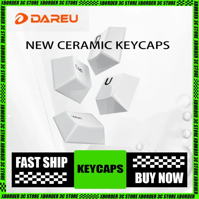 Teclas de cerámica DAREU, teclado mecánico de 123 teclas con superficie lisa y duradera, teclas de teclado para juegos personalizadas en forma de cereza - imagen 2