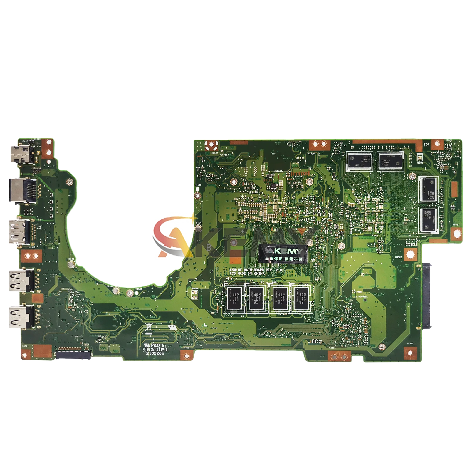 Placa base para ordenador portátil K501UX para ASUS VivoBook K501UWK A501U K501UXM K501U K501UW U5000 K501UB K501UQ K501UX placa base I3 I5 I7 CPU - imagen 2