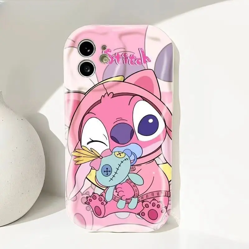 Funda bonita de Disney Stitch Angel Pareja para OPPO Reno 11 12 A3 Pro 12F 11F A3X A60 A78 A58 A36 Funda de silicona - imagen 5