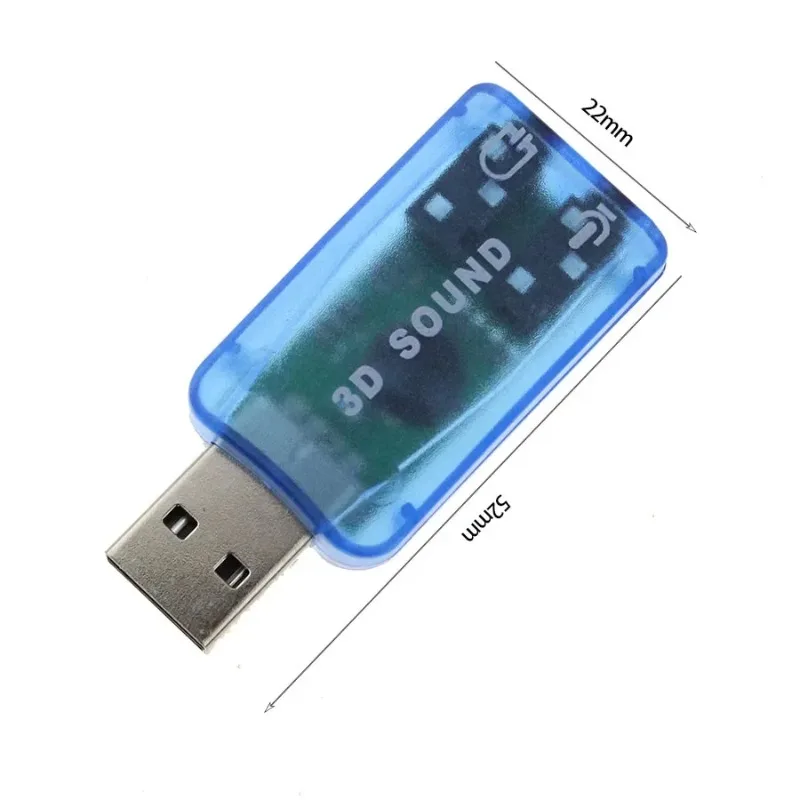 Mini carte son externe 3D USB, adaptateur de carte Audio 5.1 canaux, haut-parleur, Microphone, Interface écouteurs pour ordinateur PC, 3.5mm - imagen 2