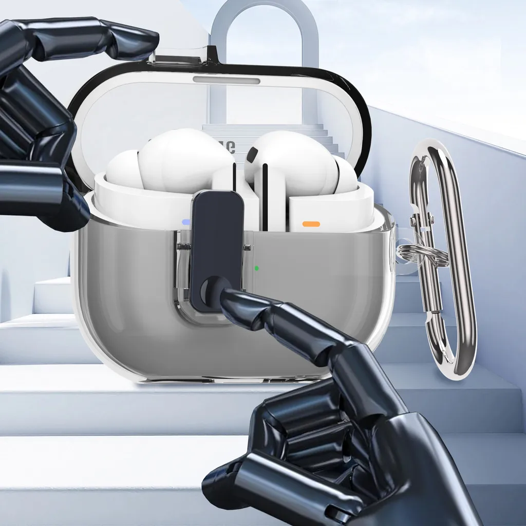 Funda para Samsung Galaxy Buds3 Pro Clear TPU Switch Clip Funda suave Samsung Galaxy Buds3 FE / Galaxy Buds 3 Funda protectora - imagen 4