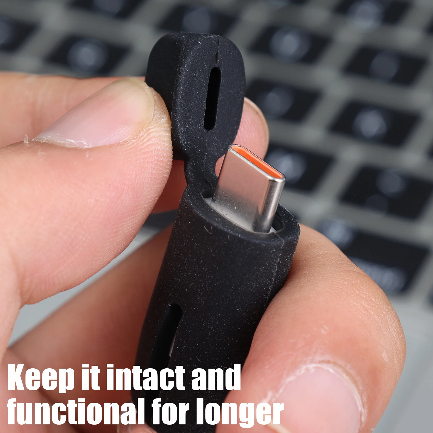 Cubierta protectora de silicona para Cable de datos antifractura para IOS/Android/doble tipo C, funda protectora de Cable de cargador universal, enrollador - imagen 5