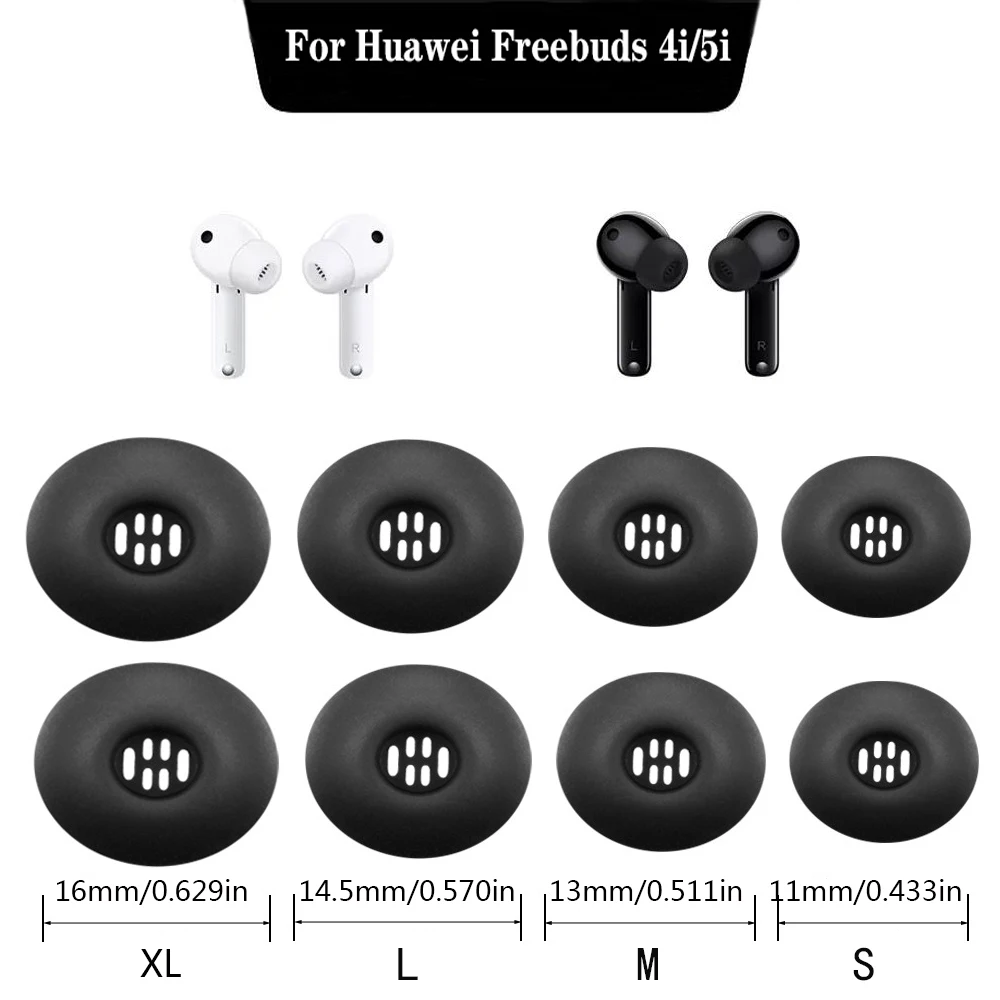 Almohadillas para auriculares, funda de silicona para Huawei Freebuds 4i/5i, almohadillas de goma para los oídos, tapas, almohadillas, accesorios para auriculares