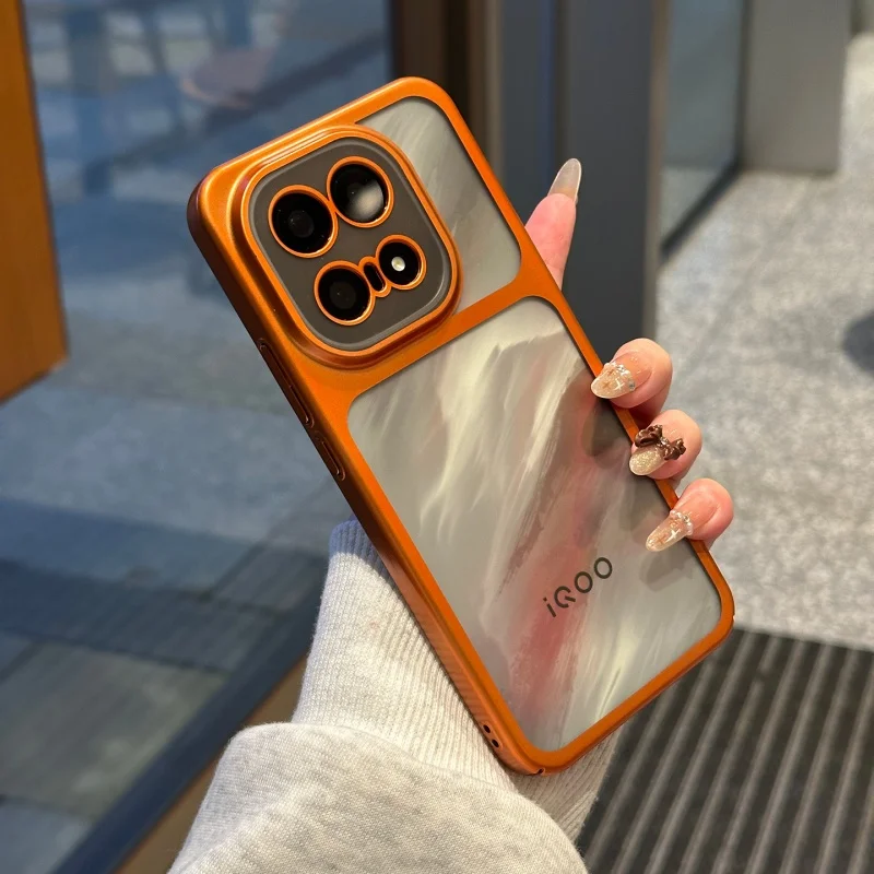 Funda de teléfono Original mate transparente con revestimiento de armadura dura para VIVO X300 Pro IQOO 15, cubierta translúcida de piel brillante ultrafina a prueba de golpes - imagen 5