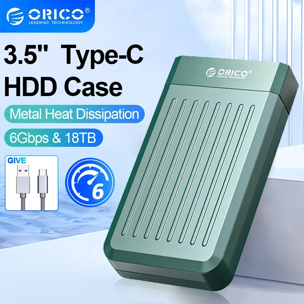 ORICO-carcasa de disco duro externo, carcasa de 3,5 pulgadas, USB tipo C, SATA, 6Gbps, compatible con UASP, 18TB - imagen 2