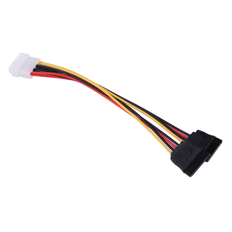 Cable adaptador de corriente Serial ATA SATA de 4 pines IDE Molex a 2 de 15 pines HDD, promoción mundial popular, 1 unidad - imagen 3