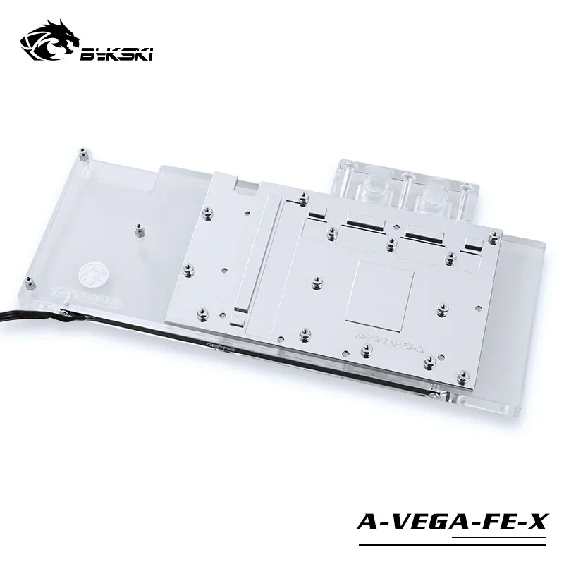 BYKSKI Bloque de agua para uso en AMD/MSI/GIGABYTE/SAPPHIRE/XFX Radeon RX Vega 56/64 Edición de referencia/Bloque de tarjeta gráfica de cubierta completa - imagen 4