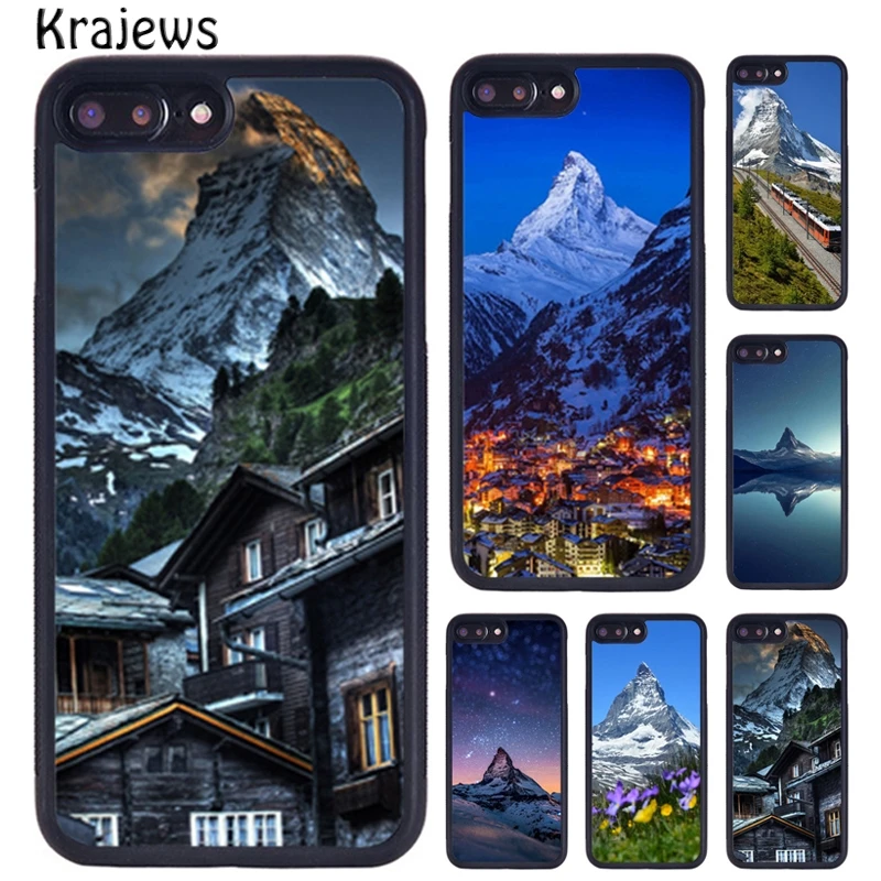 Krajews Zermatt Matterhorn Swiss Mountain funda de teléfono para iPhone 17 Air 16 15 14 11 12 13 Pro MAX Plus funda coque