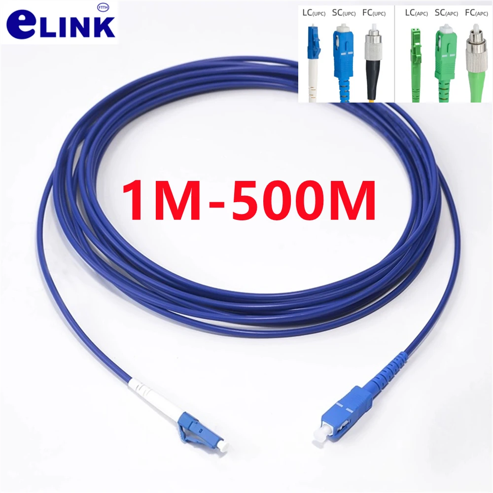 Cable de parche óptico blindado, 1M-500M, 1C, azul, LC SC, FC, ST, APC, 100m, 50m, 150m, 200m, 1 núcleo, monomodo, SM, ftth, puente de fibra única, 120m