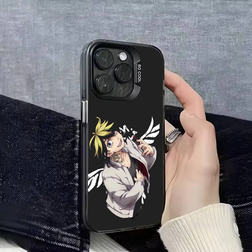 Kazutora Hanemiya T-Tokyo R-Revengers Funda de teléfono para iPhone 15,17,11,14,13,16,12,E,Max,Plus,Air,Pro,Mini cubierta negra mate - imagen 3