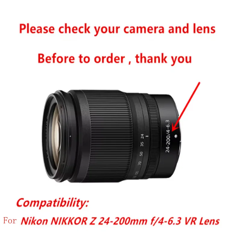 Parasol de lente de cámara Reversible de bayoneta HB93 para Nikon NIKKOR Z 24-200mm f/4-6,3 lente VR para ZF Z8 Z9 Z5 Z6 Z7 II reemplaza - imagen 2