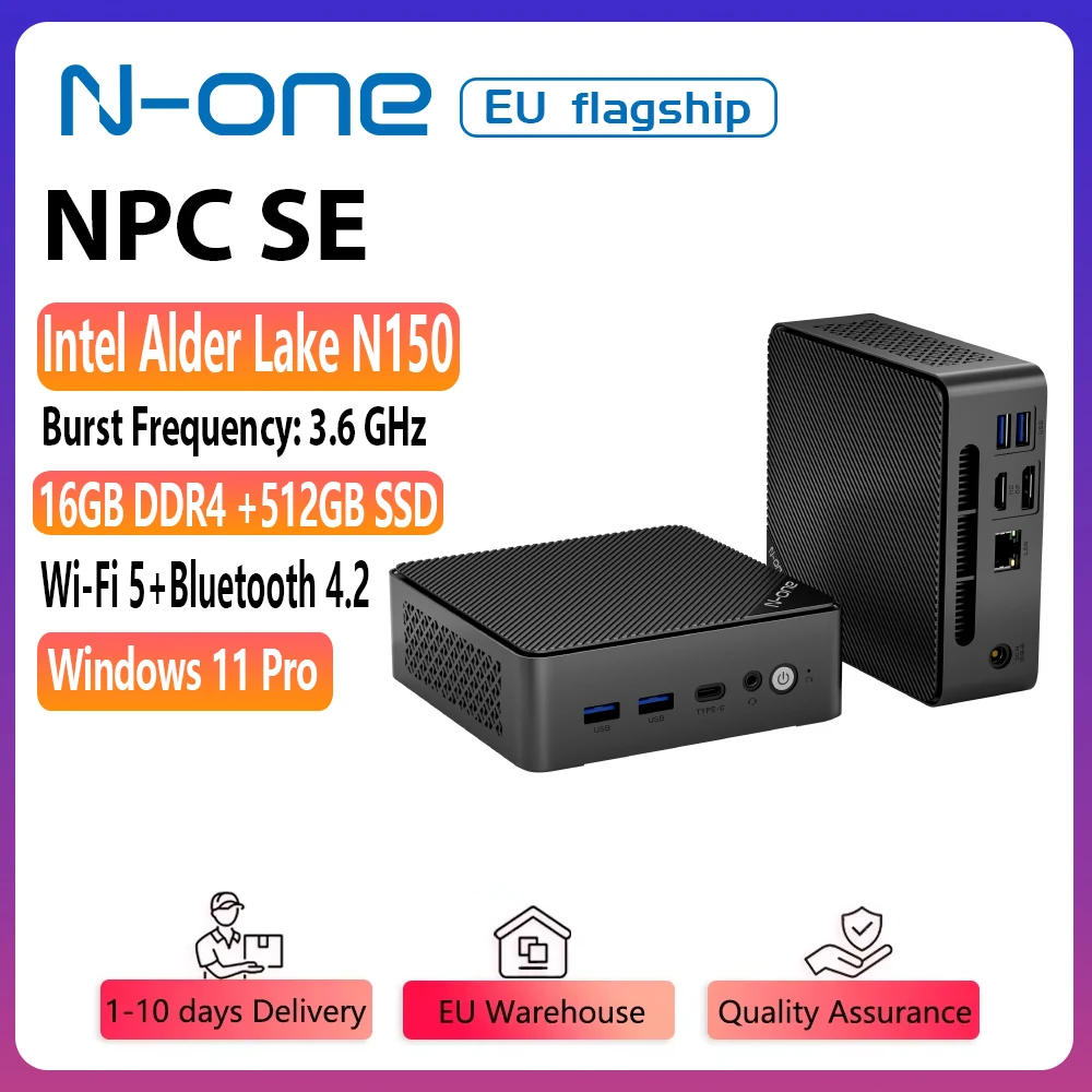 N-one-Mini PC Intel Twin Lake N150, 16GB, DDR4, 512GB, SSD, Windows 11 Pro, microordenador de escritorio, WiFi 5,Bluetooth 4,2 para el hogar - imagen 2