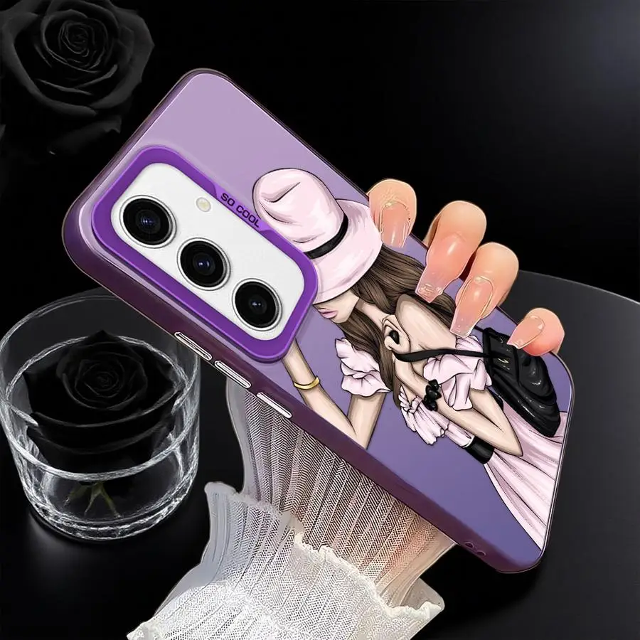 Funda trasera de teléfono para Samsung Galaxy A36 A33 A34 A26 A25 A73 A22 A52 A23 A53 A24 A32 mujer urbana de dibujos animados - imagen 4