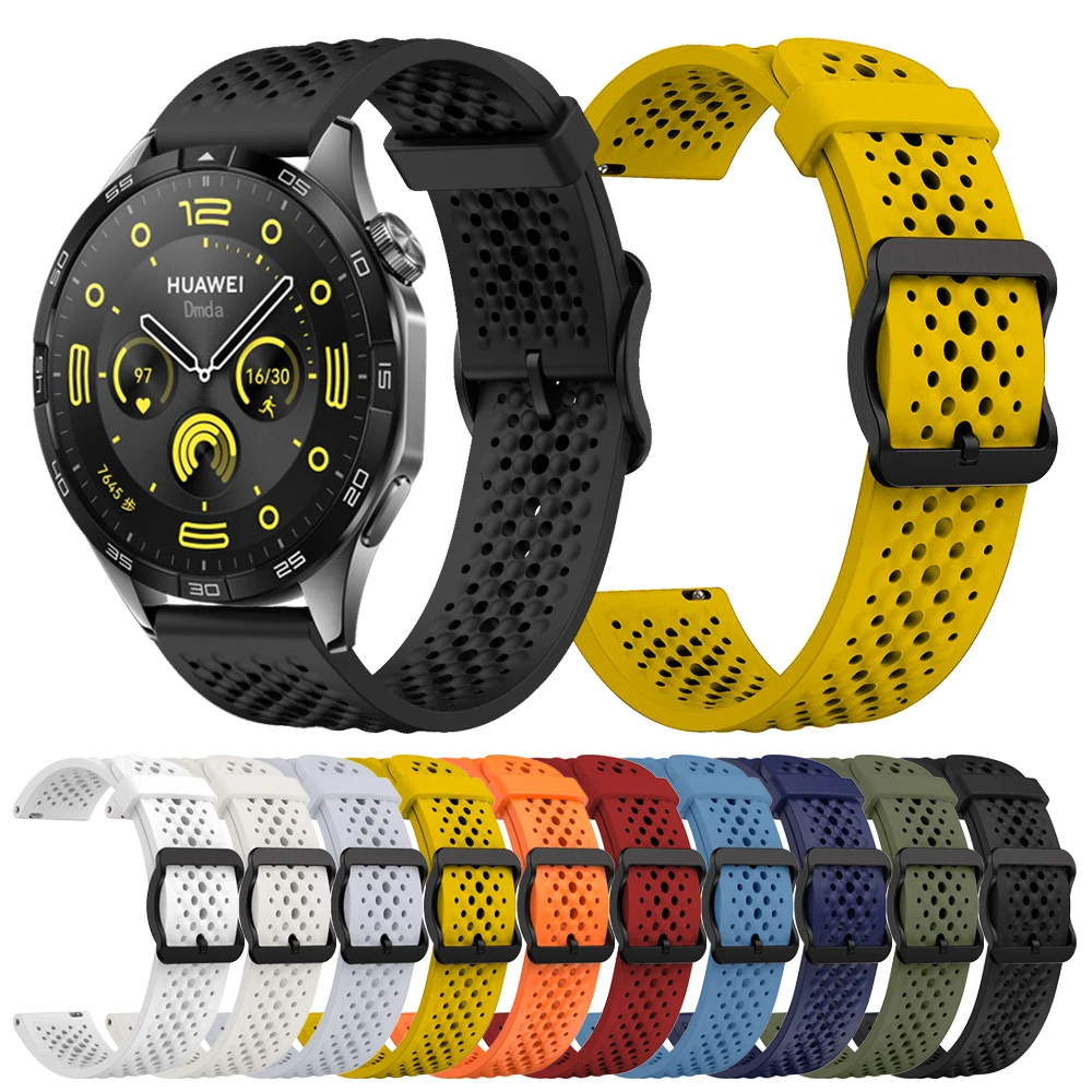 Correa de silicona para reloj HUAWEI, pulsera de repuesto de 22mm para GT 4 Pro, 46mm, GT4 GT 3 GT 2 SE, HONOR Magic Watch 4 GS 3 Pro