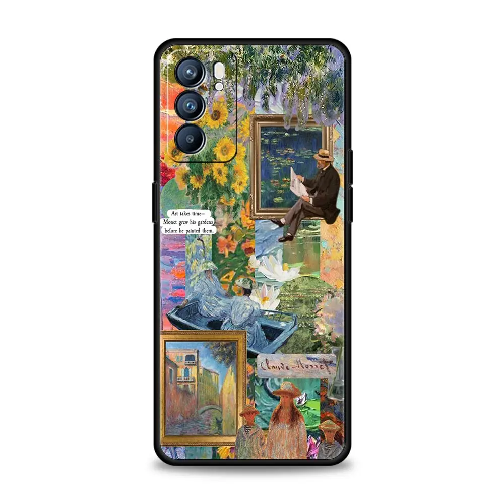 Funda de teléfono con arte de van gogh, carcasa con cielo estrellado para Oppo Reno8, Reno7, Reno6 Pro, A54, 5G, Find, X6, X5, A53, A52, A9, A15, A95, A17, A16, A74, A57, A31 - imagen 5