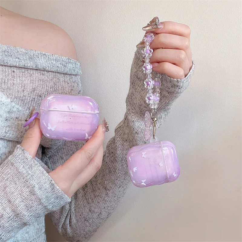 Funda para auriculares Ins Purp Sparkling para Apple Airpods 4 Pro2, funda para Airpods 3, tercera generación, funda AirPod 2 1, Airpods4 ﻿ ﻿ ﻿ ﻿ - imagen 2