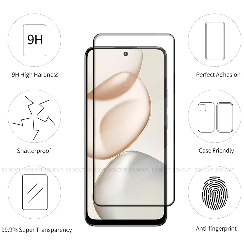 6 en 1 para Honor X7d 5G vidrio Huawei Honor X7d vidrio templado 9H cubierta completa pegamento HD Protector de pantalla de teléfono Honor X7d lente de cristal - imagen 2