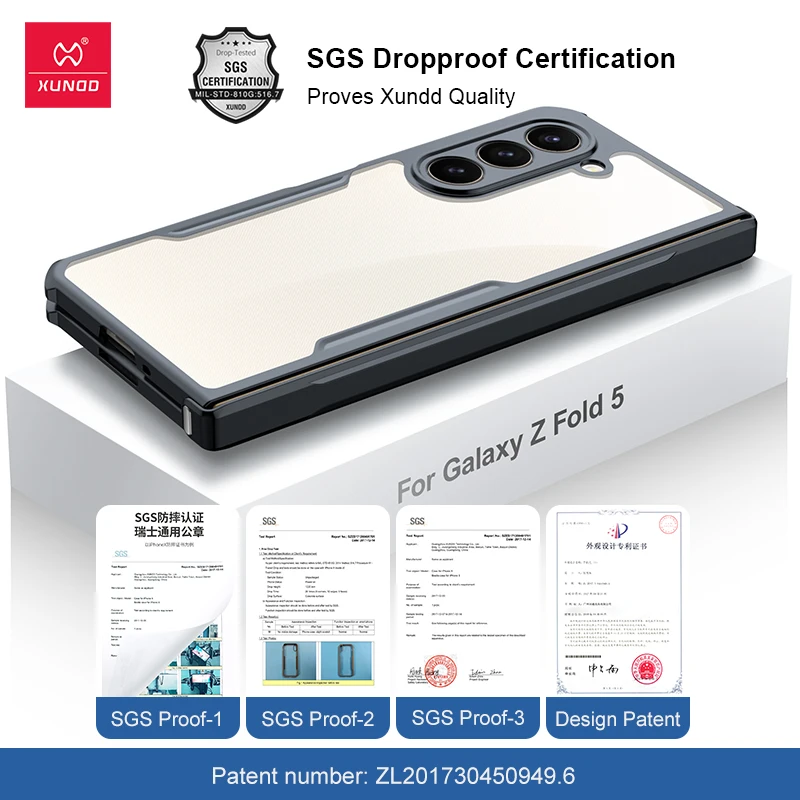 Xundd-funda para Samsung Galaxy Z Fold6 funda para Galaxy Z Fold 6 5 4 3 funda protectora a prueba de golpes teléfono móvil carcasa transparente - imagen 5