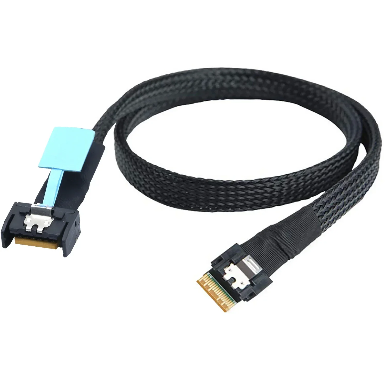 Cable de disco duro interno PCIE Slimline Mini SAS MCIO 38P a Slimline SFF-8654 4i - imagen 3