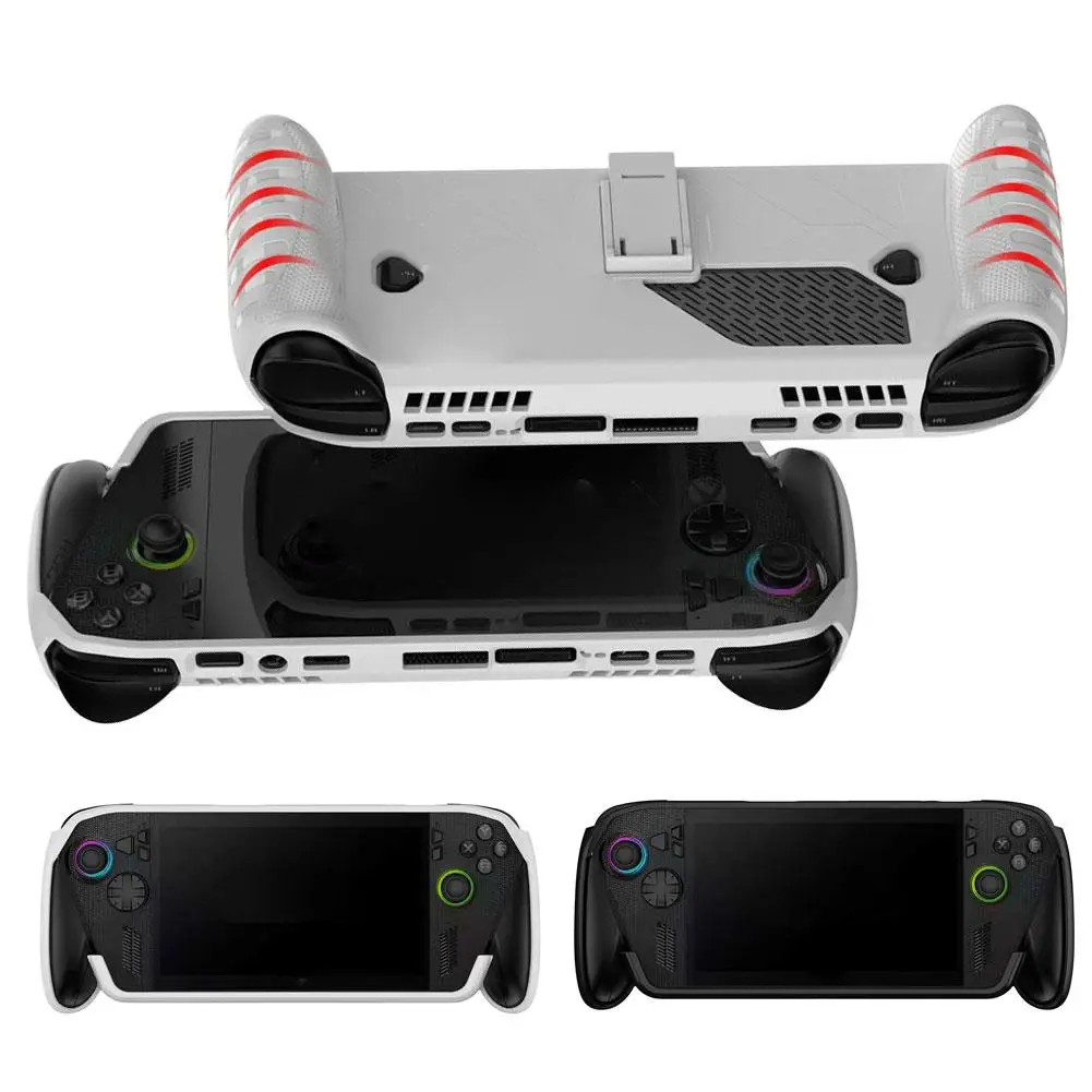 Funda protectora de TPU para ROG para Xbox Ally X, funda protectora antideslizante y anticaída para consola de juegos con soporte, accesorios de juego - imagen 4