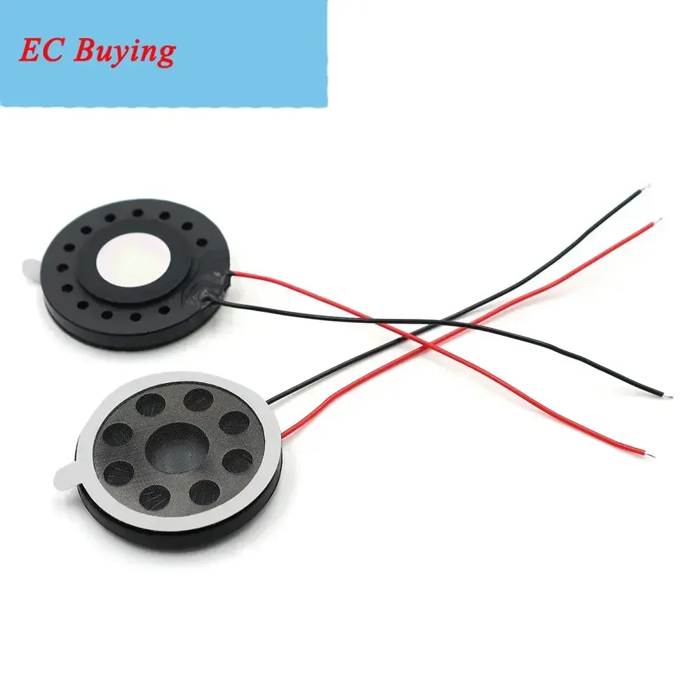 5 unids/lote diámetro 26MM 8 Ohm 1 vatio cable interno de plástico 60MM altavoz 26 MM 8R 0,5 1W Micro altavoz con cinta de doble cara 8Ohm 1W - imagen 2