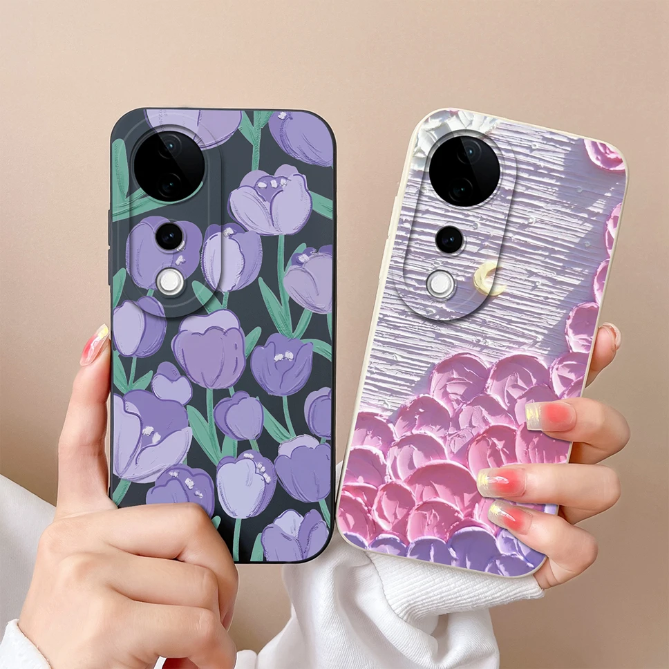 Para Vivo V40 Pro V40Lite V40SE 5G Funda de teléfono Linda chica regordeta niño Funda protectora trasera de silicona suave a prueba de golpes Funda antideslizante - imagen 3