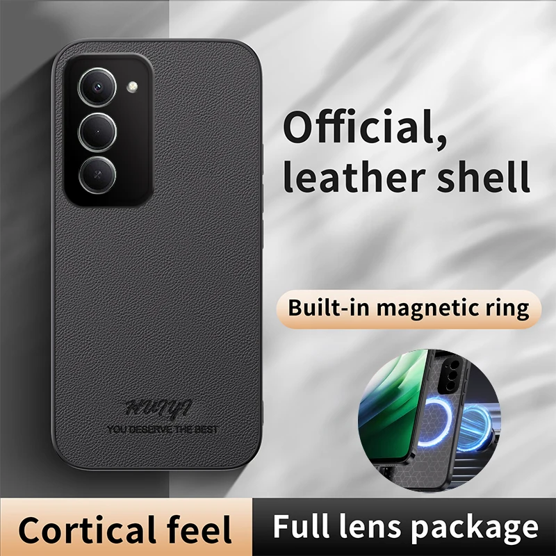 Para Xiaomi Redmi 15 funda de lujo suave PU piel imán funda protectora trasera para Xiaomi Redmi 15 funda completa para teléfono