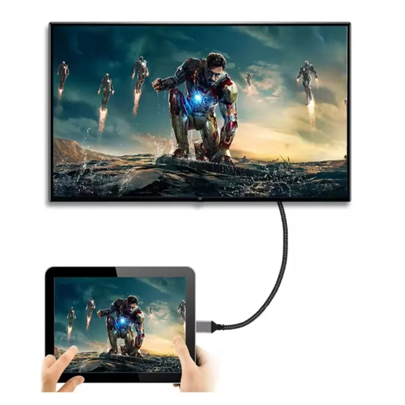 4K @ 60HZ Nylon MINI HDMI a HDMI Cable HDMI2.0 MINIHDMI macho A macho HD 1080P adaptador convertidor 1M 2M 3M 5M 10M Cable TV cámara - imagen 3