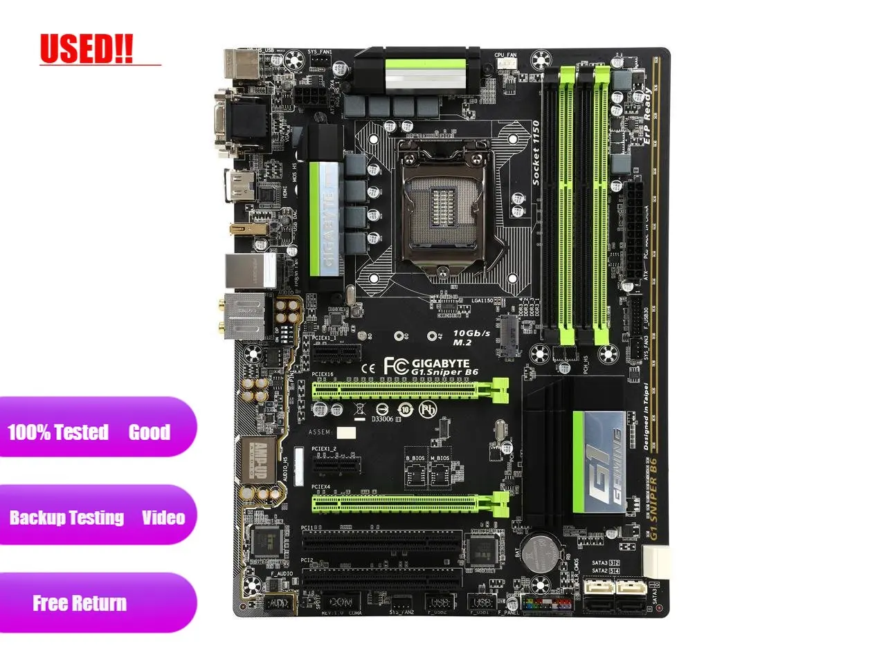 GIGABYTE-GA-G1.SNIPER B6 LGA 1150 Intel B85 HDMI SATA 6 Gb/s USB 3,0 ATX, placa base Intel