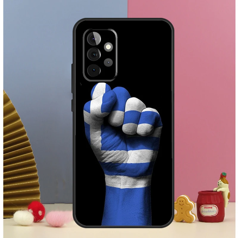 Funda con bandera griega de Grecia para Samsung Galaxy A56 A16 A26 A36 A13 A33 A53 A17 A54 A34 A14 A15 A35 A55 A52 A12 A32 - imagen 2