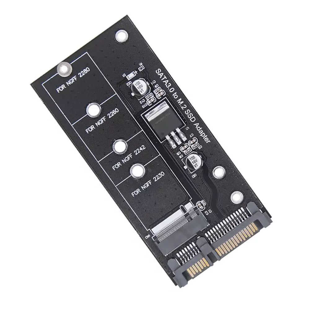 M.2 NGFF SSD a SATA 3 3,0 convertidor de tarjeta adaptadora B & M protocolo clave unidad de disco de estado sólido 2230 2280 2242 - imagen 5