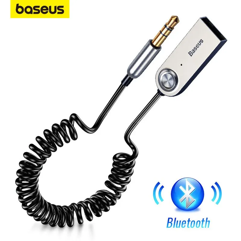 Baseus BA01 Aux USB adaptador Bluetooth Cable Dongle para coche 3,5mm Jack Aux Bluetooth 5,0 receptor altavoz Audio receptor de música
