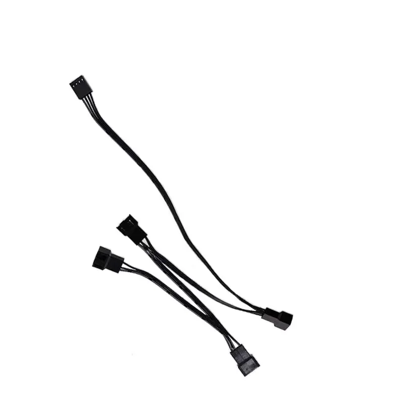 Ventilador PWM de 4 pines, Cable de extensión de 4 vías, ventilador de refrigeración de 3x4 pines/3 pines, Control de velocidad, soporte, ventilador de Control de temperatura inteligente PWM - imagen 2